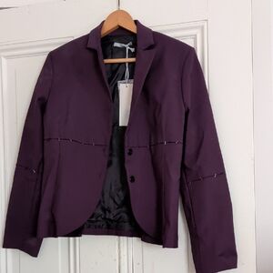 Women's Net Sz 46 Andrea Rosati Purple Blazer